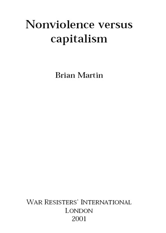 Nonviolence versus Capitalism
